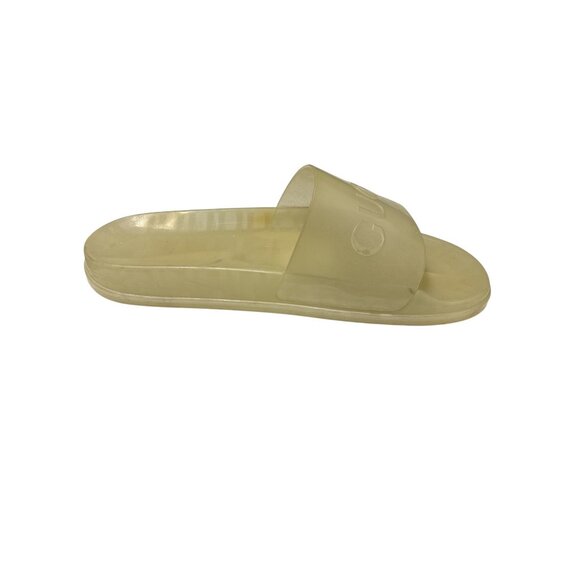 Gucci Off white Rubber Slides Sandals Size 12 - Picture 7 of 11